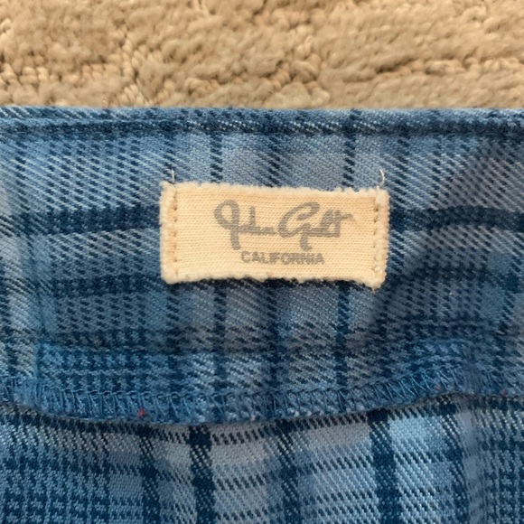 Brandy Melville John Galt Blue Plaid Cara Skirt one size - Picture 2 of 4